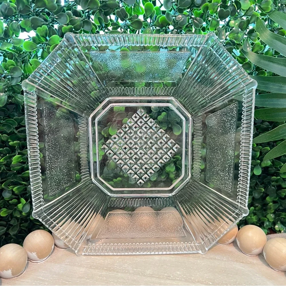 Bryce Glass | Pleat and Panel | 7 in. Salad Plate | Pressed Glass | Antique